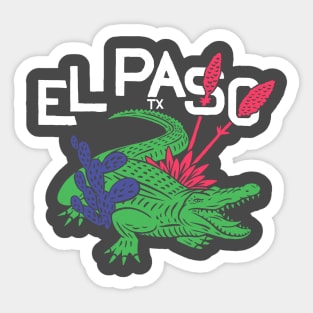 El Paso Alligator w/ text (color) Sticker